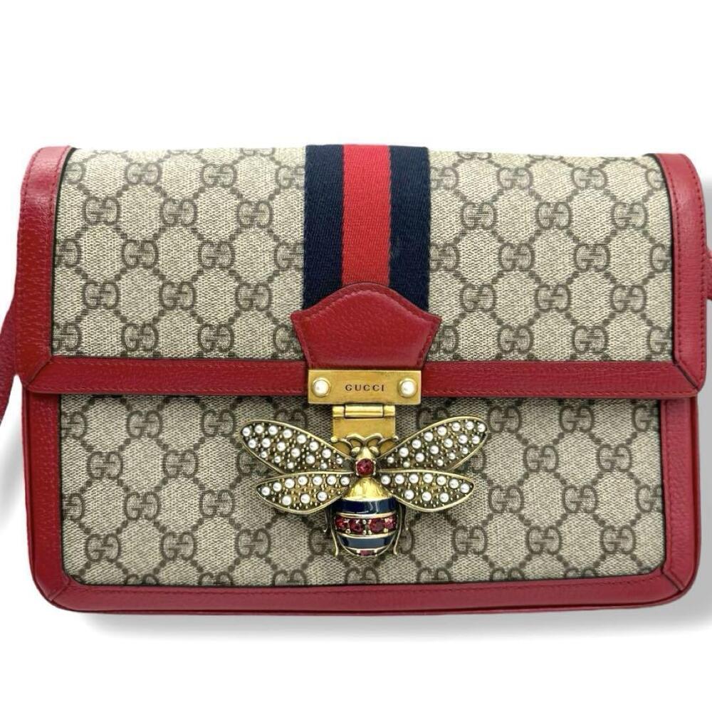 Gucci Queen Margaret shoulder bag bee GG Supreme Sherry